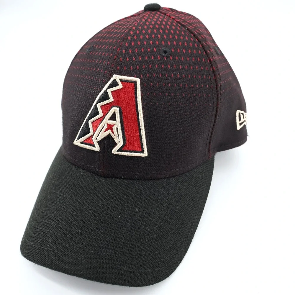 Arizona Diamondbacks MLB New Era 39THIRTY Flex Fit Hat Black‎ Red 
